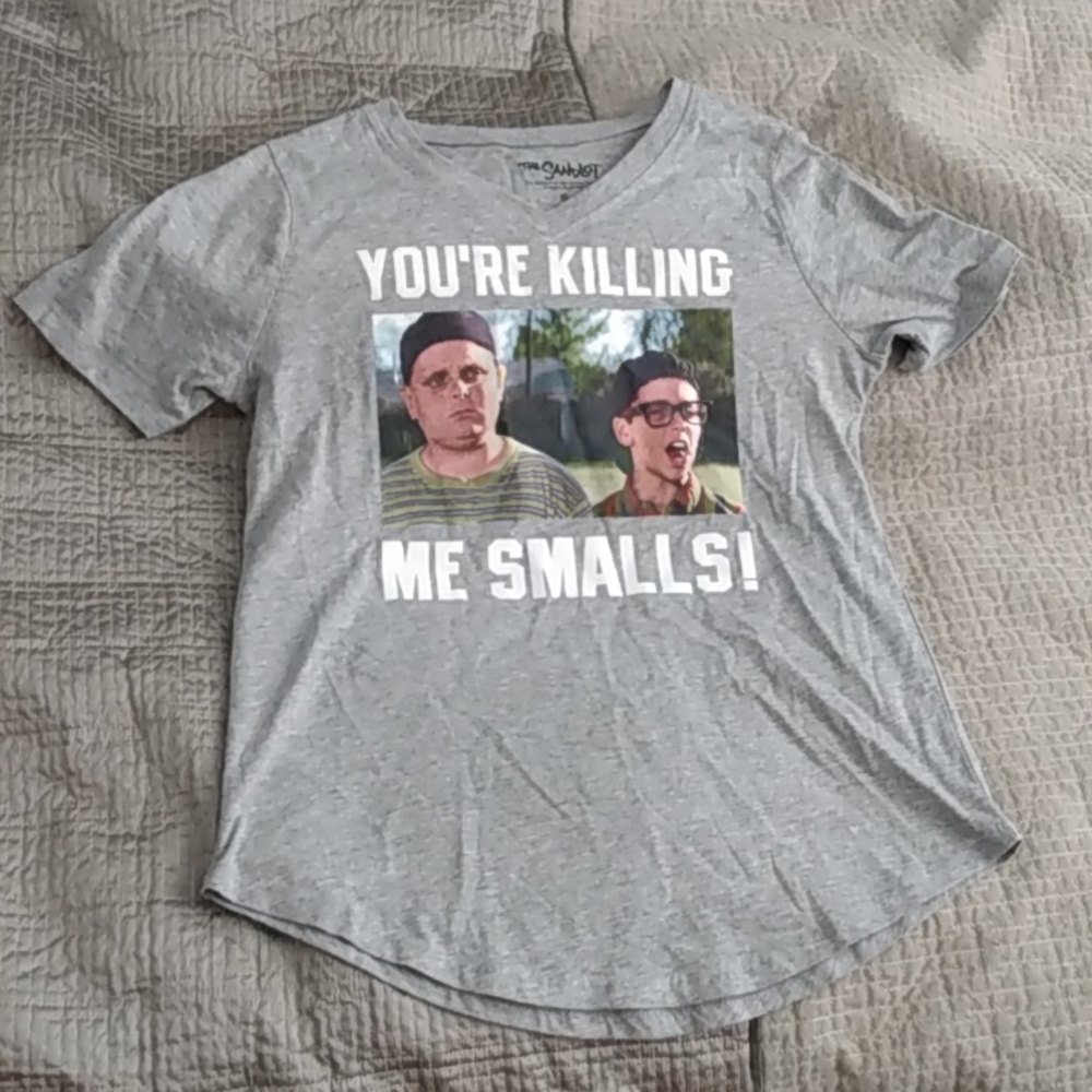 Gray designer V-neck t-shirt